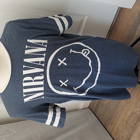 NIRVANA Other - Nirvana Blue Unisex Band Tee L